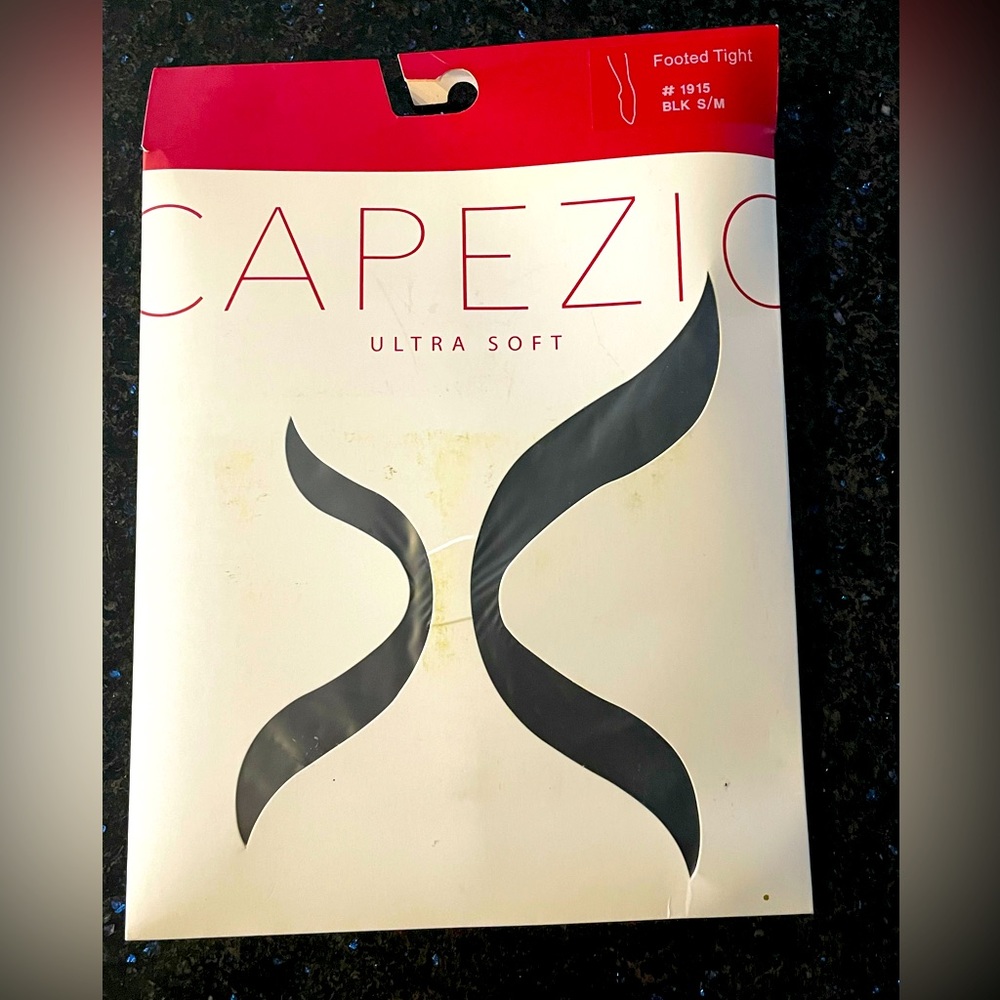 Capezio Black Footed Tight Sz S/M